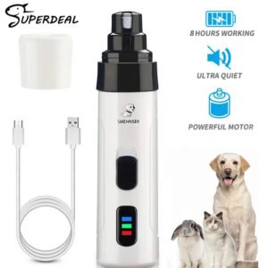 Painless Pet Nail Grinder: USB Rechargeable Clippers for Pets