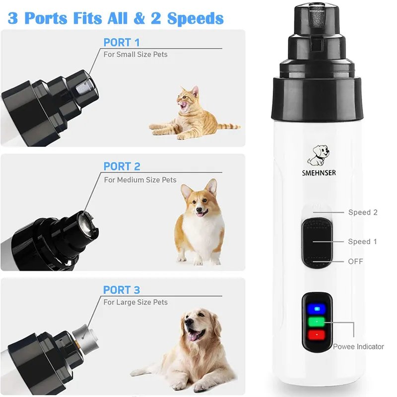 Painless Pet Nail Grinder: USB Rechargeable Clippers for Pets - Image 2